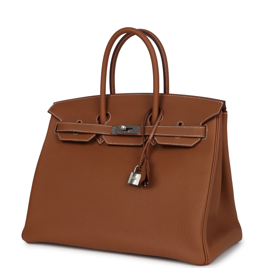 Birkin 35 Gold Togo Palladium Hardware
