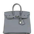 Birkins 25 Gris Pantin Togo Palladium Hardware