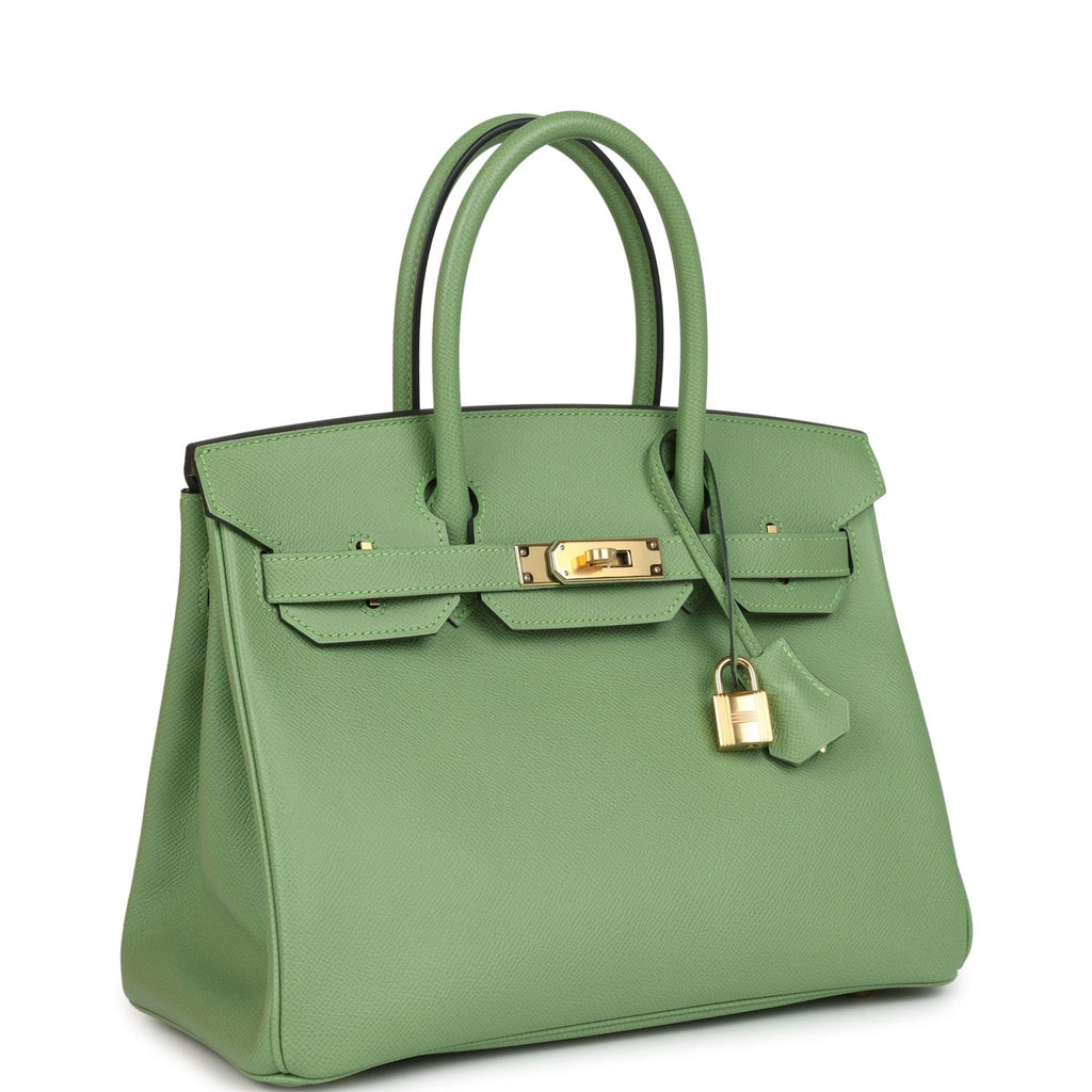 Vert Criquet Epsom Gold Hardware