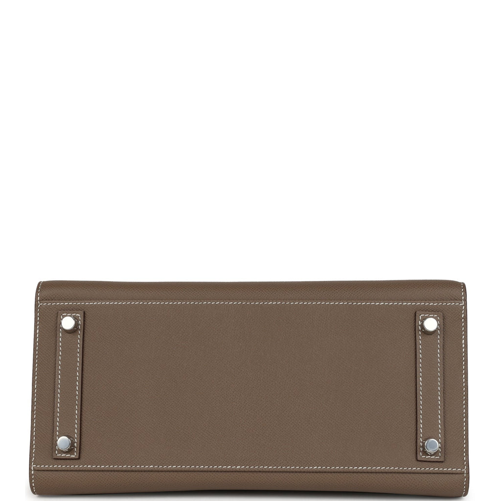 Birkin Sellier 30 Etoupe Epsom Palladium Hardware