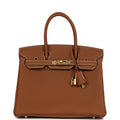 Birkin 30 Gold Togo Gold Hardware