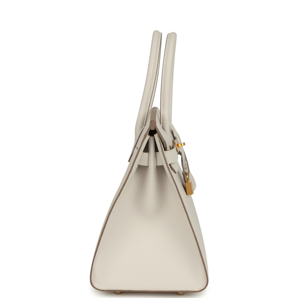 Birkin Sellier 30 Gris Pale Epsom Gold Hardware