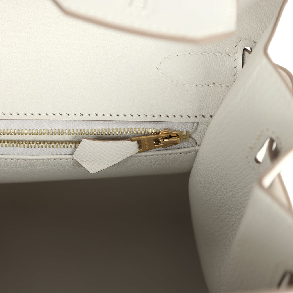Birkin Sellier 30 Gris Pale Epsom Gold Hardware