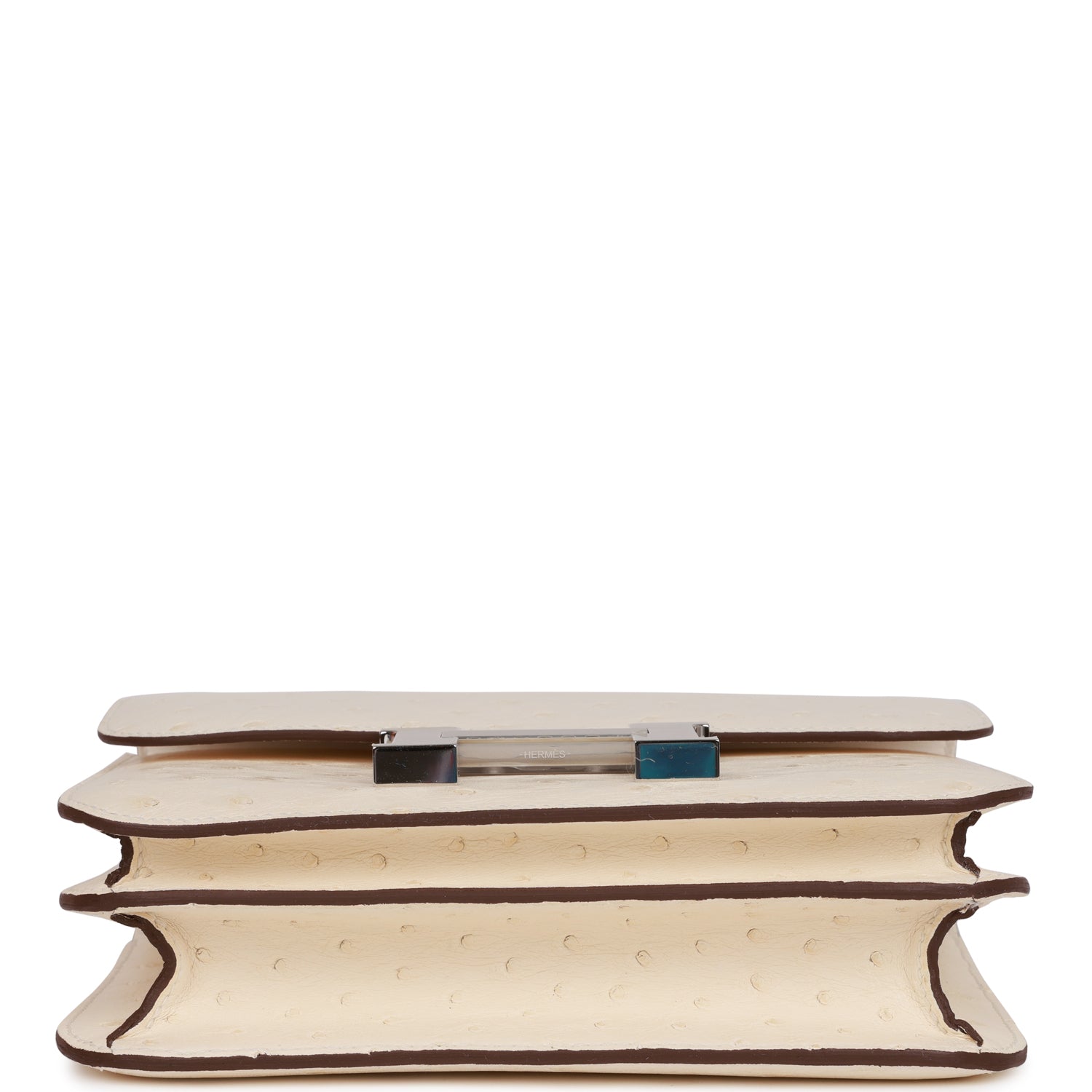 Constance 18 Nata Ostrich Palladium Hardware