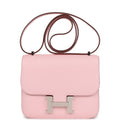 Constance 18 Rose Sakura Chevre Palladium Hardware