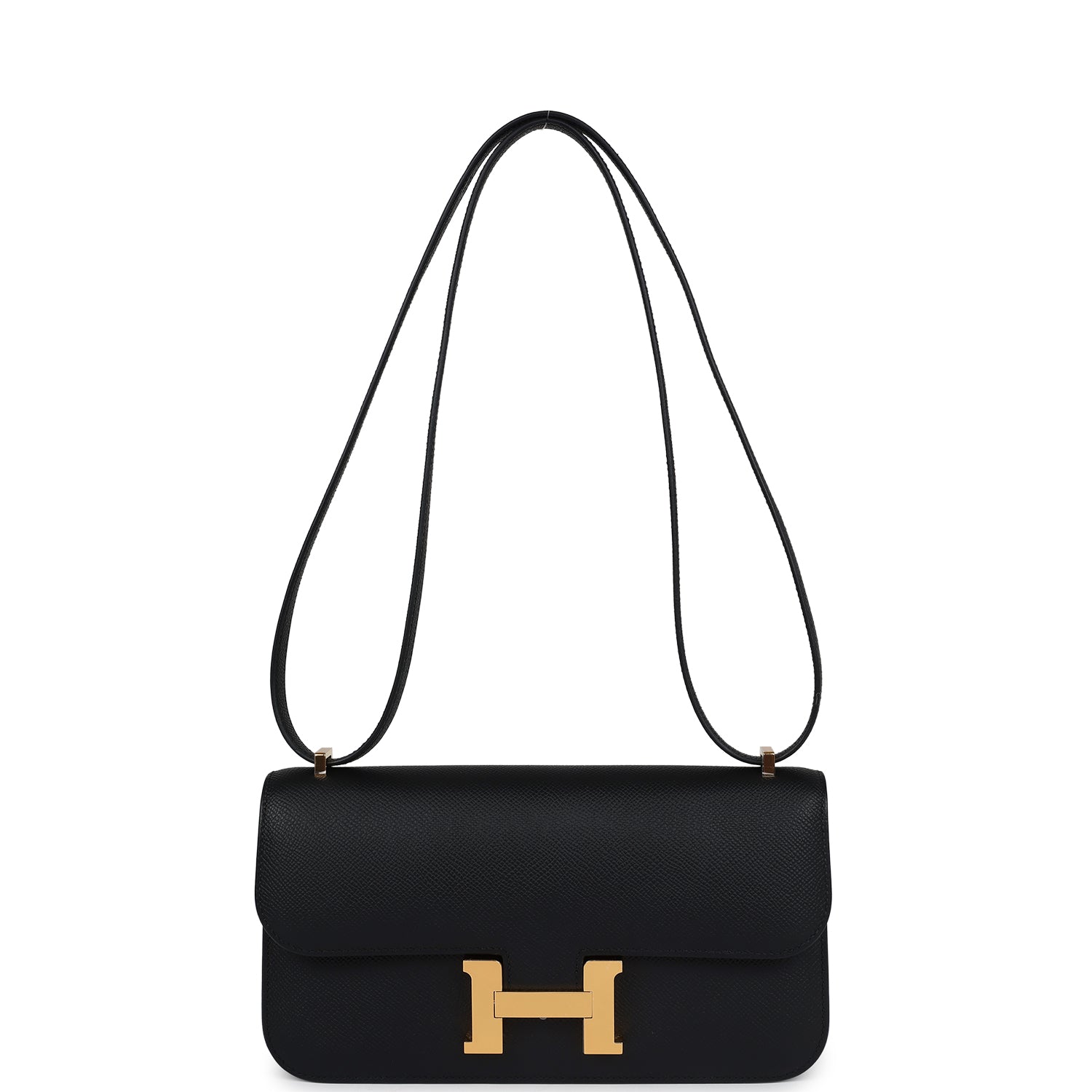 Constance Elan Black Epsom Gold Hardware