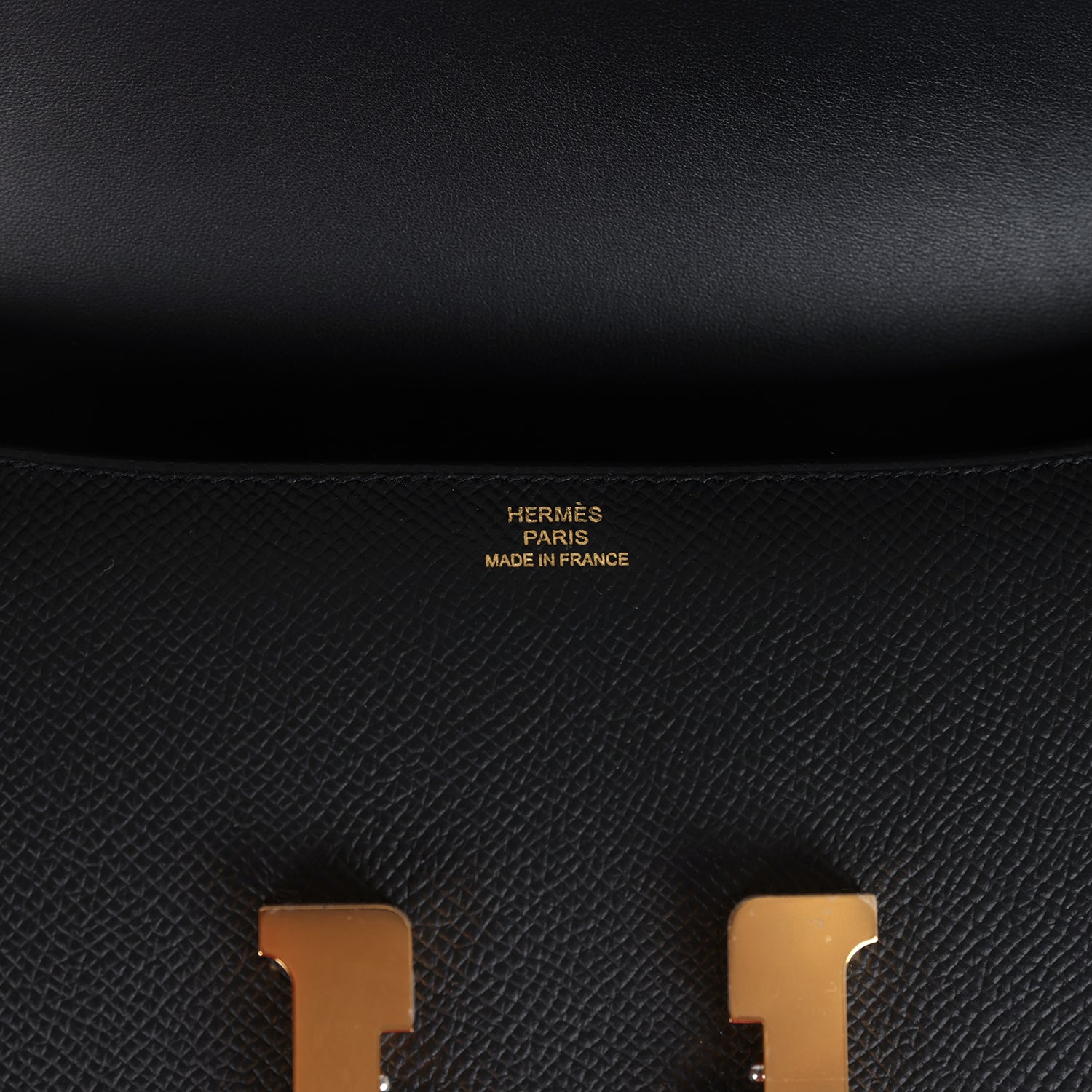 Constance Elan Black Epsom Gold Hardware
