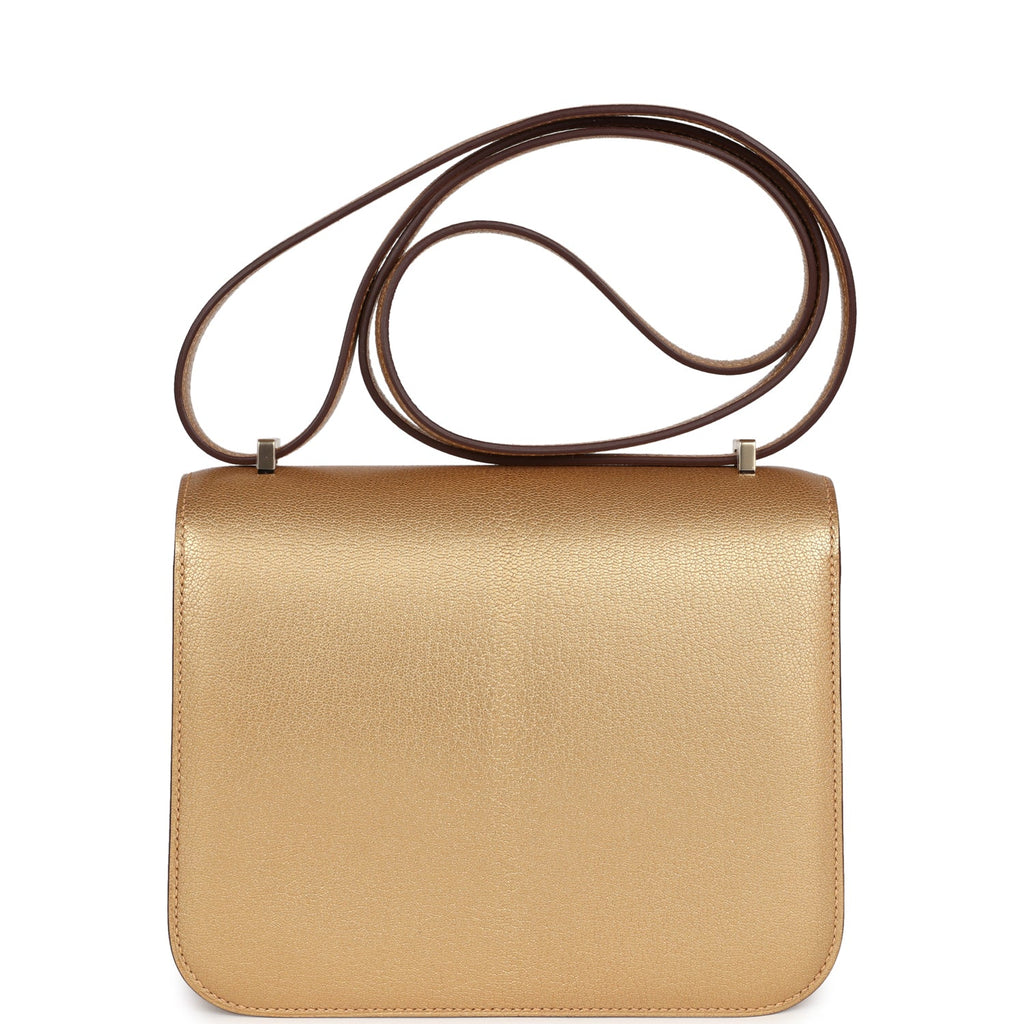 Constance 18 Dore Chevre Chamkilight Permabrass Hardware