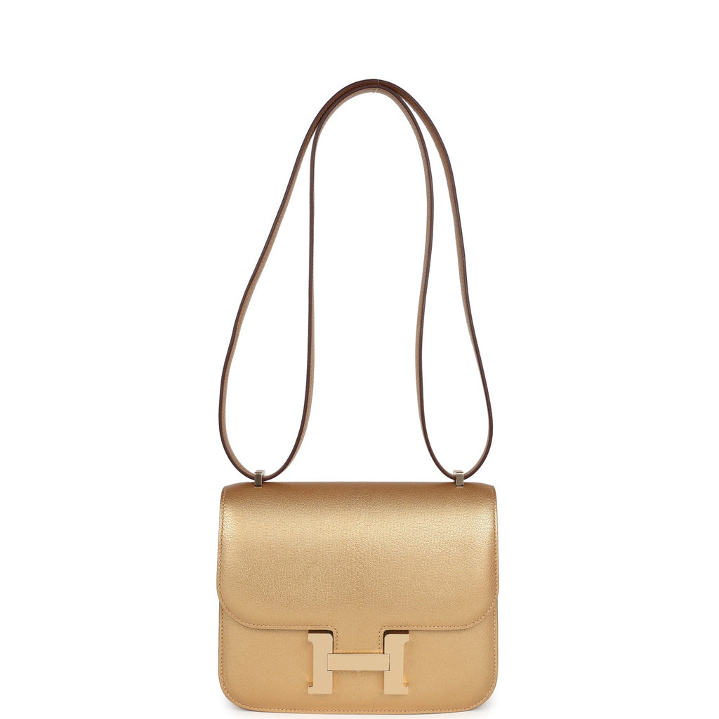 Constance 18 Dore Chevre Chamkilight Permabrass Hardware
