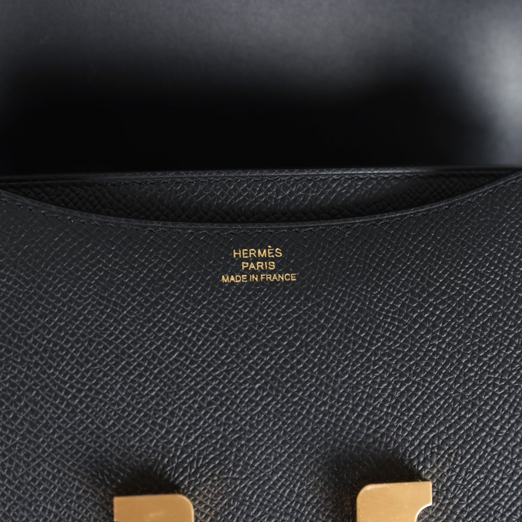 Constance 1-18 Black Epsom Gold Hardware