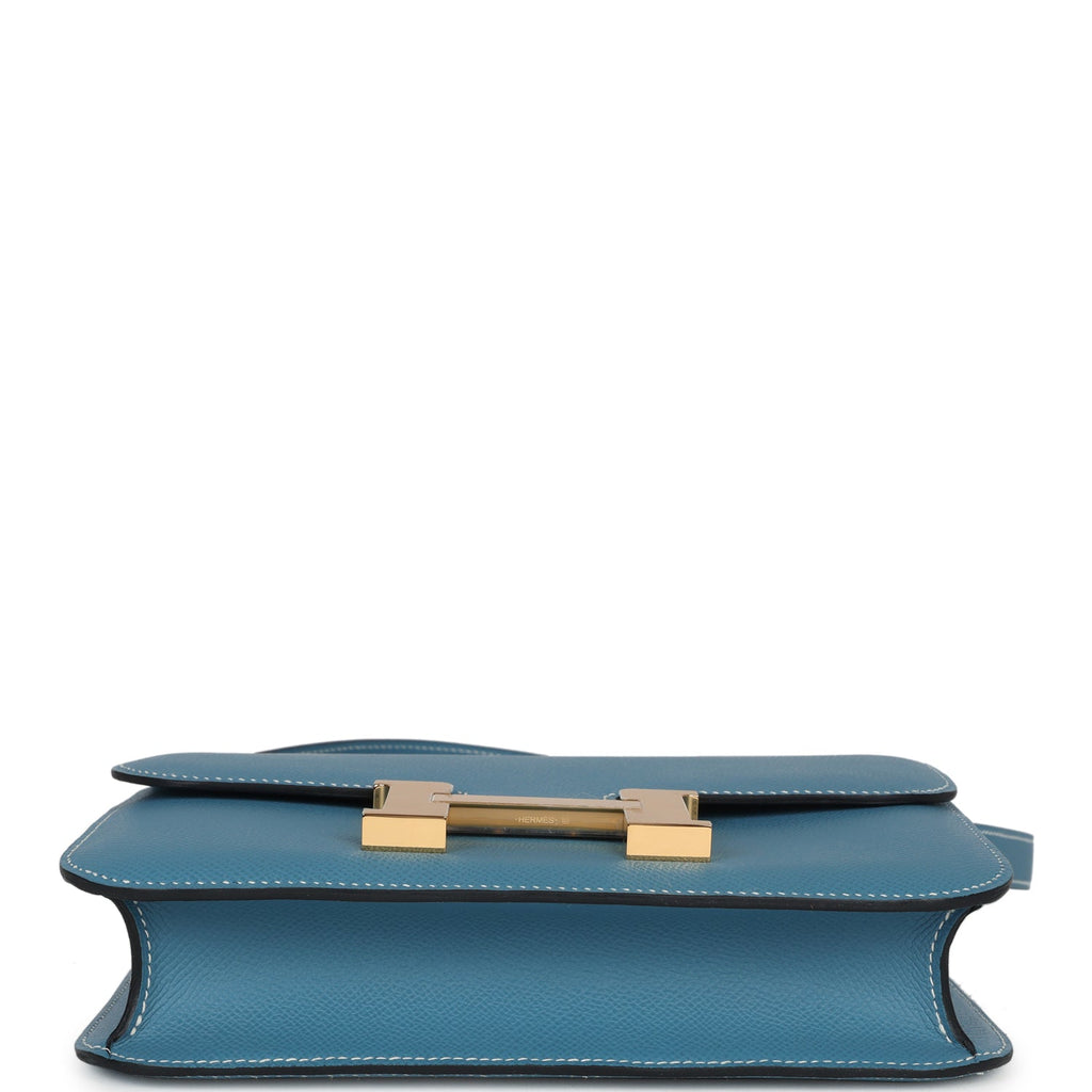 Constance 1-24 Blue Jean Epsom Gold Hardware