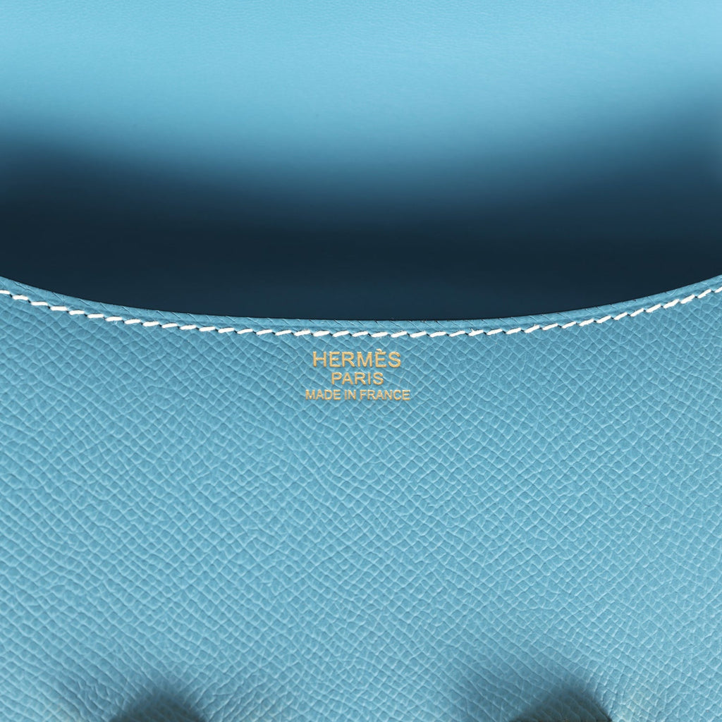 Constance 1-24 Blue Jean Epsom Gold Hardware