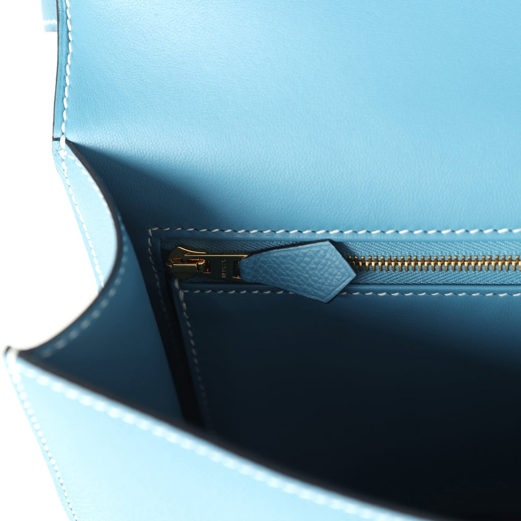 Constance 1-24 Blue Jean Epsom Gold Hardware