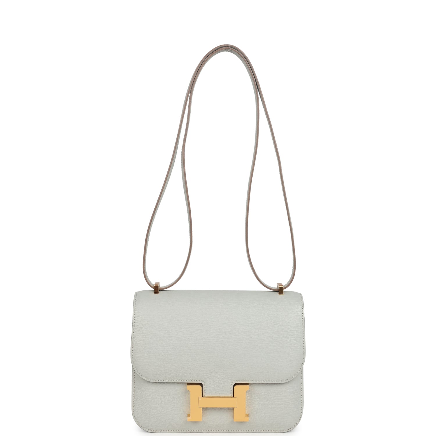 Constance 18 Gris Perle Chevre Mysore Gold Hardware
