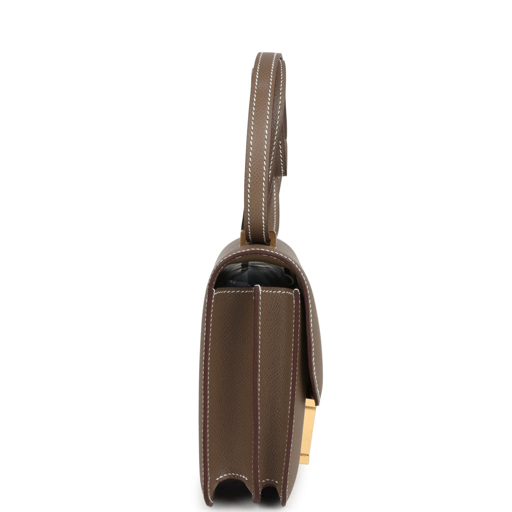 Constance 18 Etoupe Epsom Gold Hardware