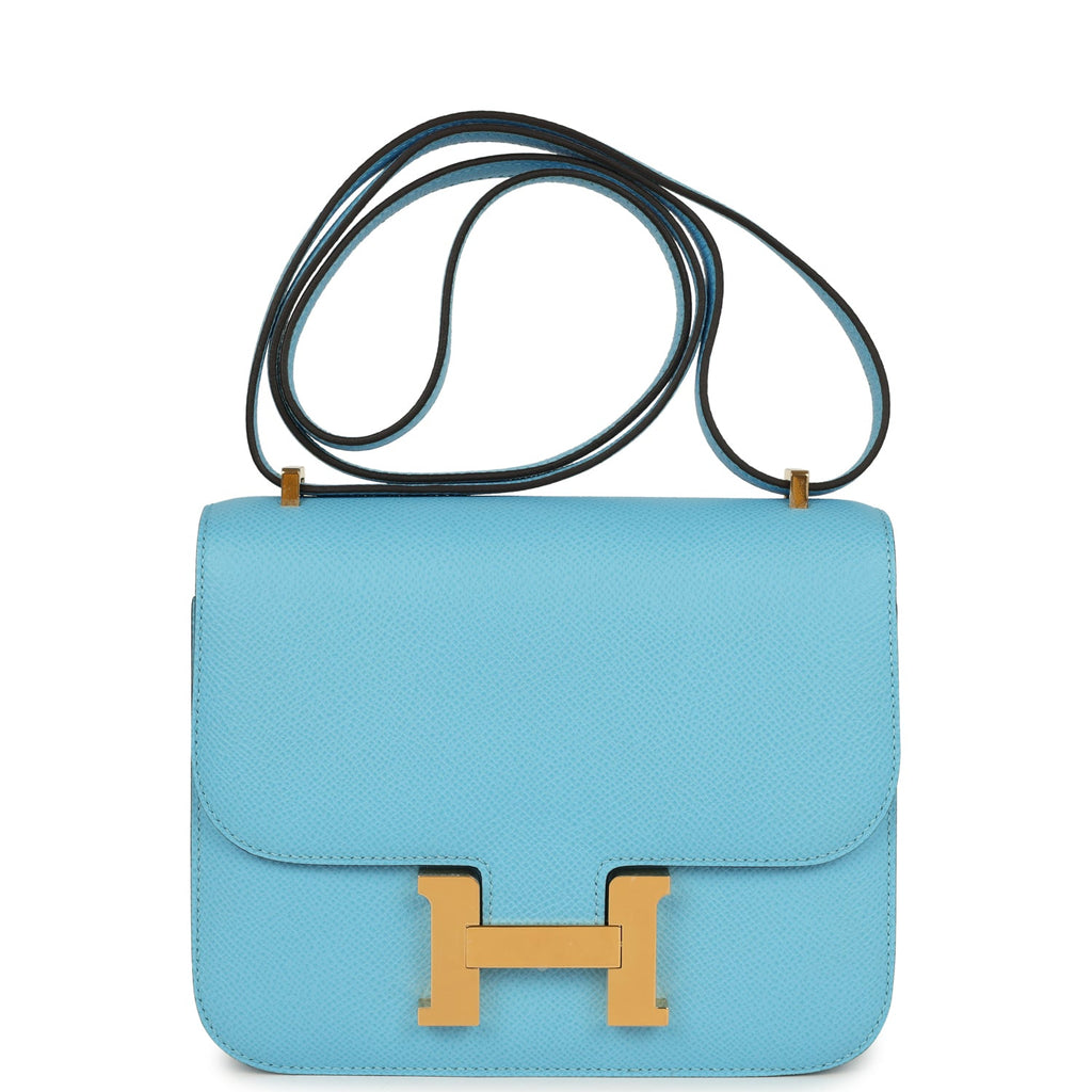 Constance 1-18 Celeste Epsom Gold Hardware