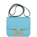 Constance 1-18 Celeste Epsom Gold Hardware