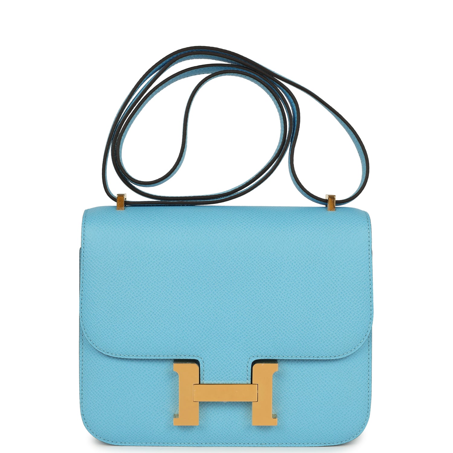 Constance 1-18 Celeste Epsom Gold Hardware