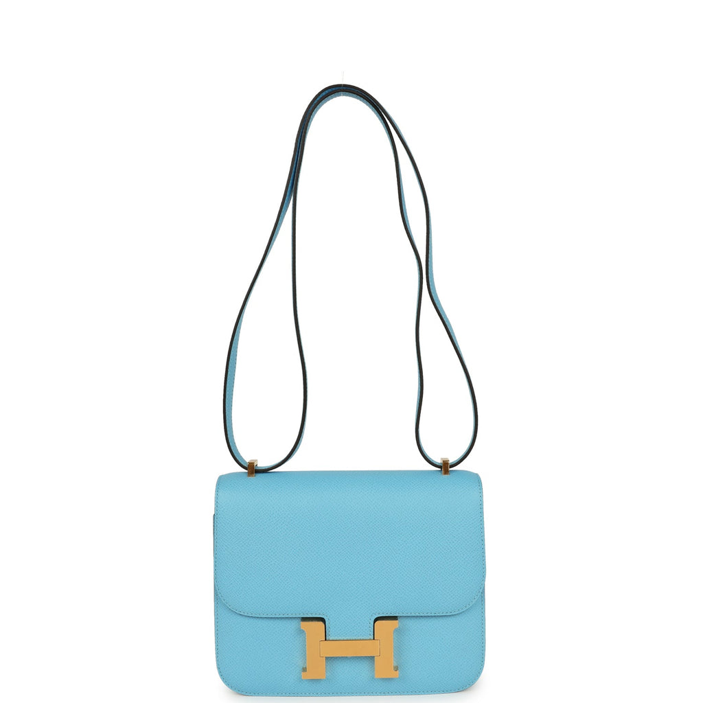 Constance 1-18 Celeste Epsom Gold Hardware