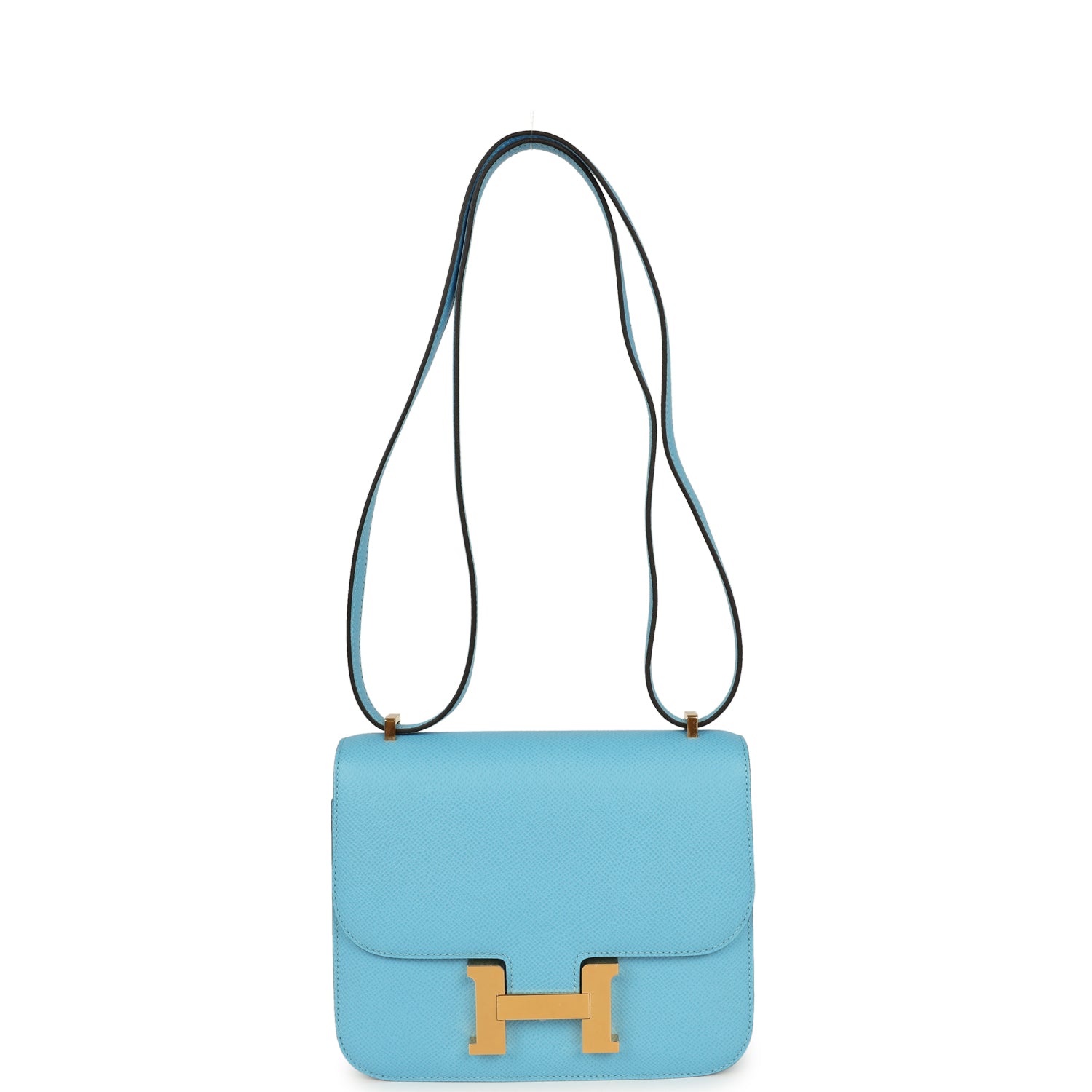 Constance 1-18 Celeste Epsom Gold Hardware