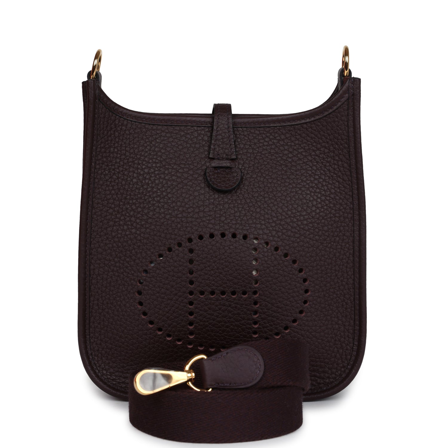 Evelyne TPM Rouge Sellier Clemence Gold Hardware