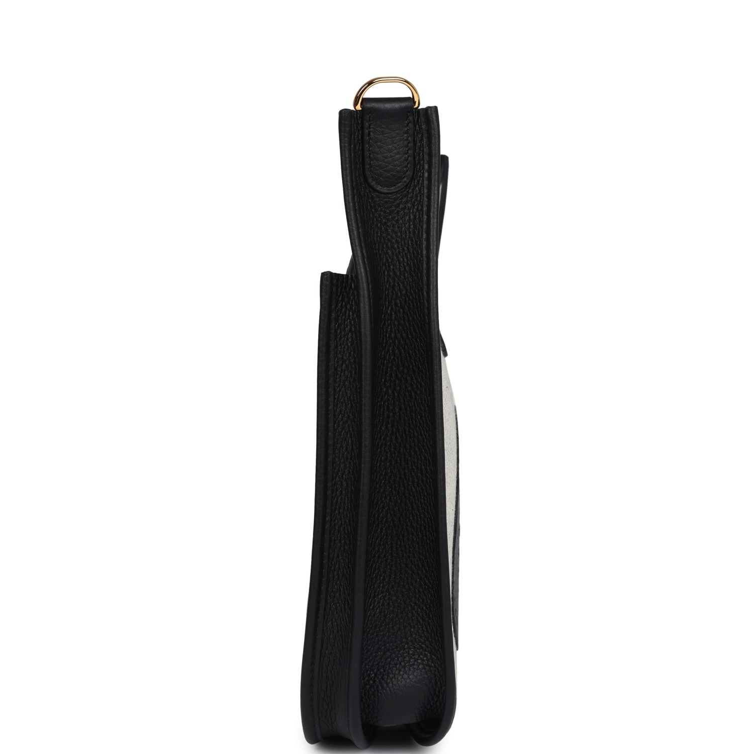 Evelyne III PM Black Clemence and Ecru Toile Gold Hardware