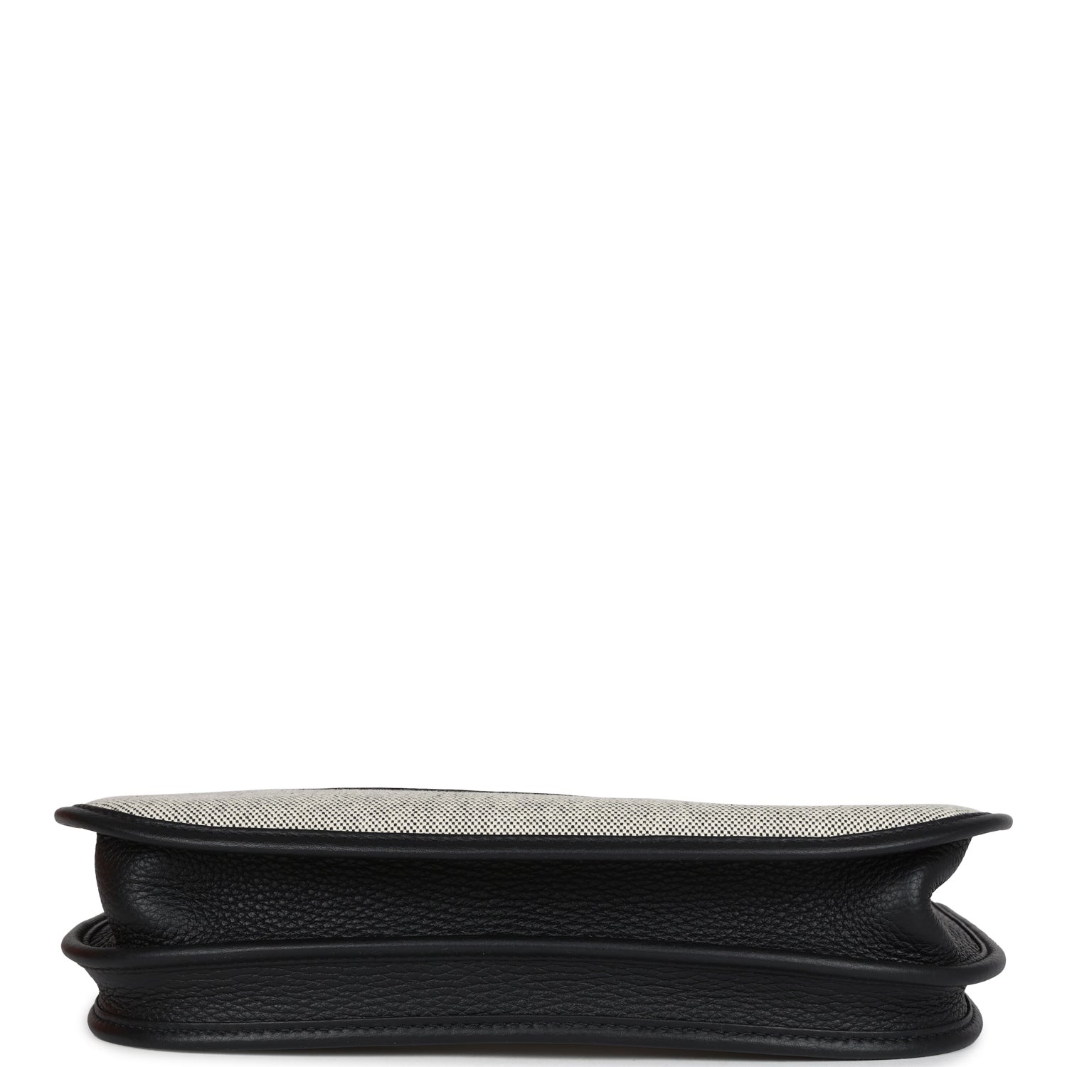 Evelyne III PM Black Clemence and Ecru Toile Gold Hardware