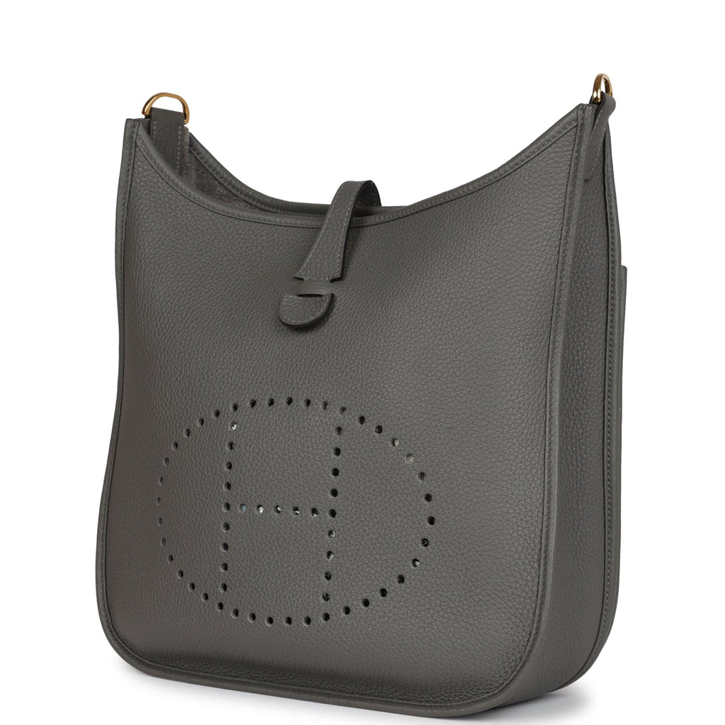 Evelyne III PM Gris Meyer Clemence Gold Hardware