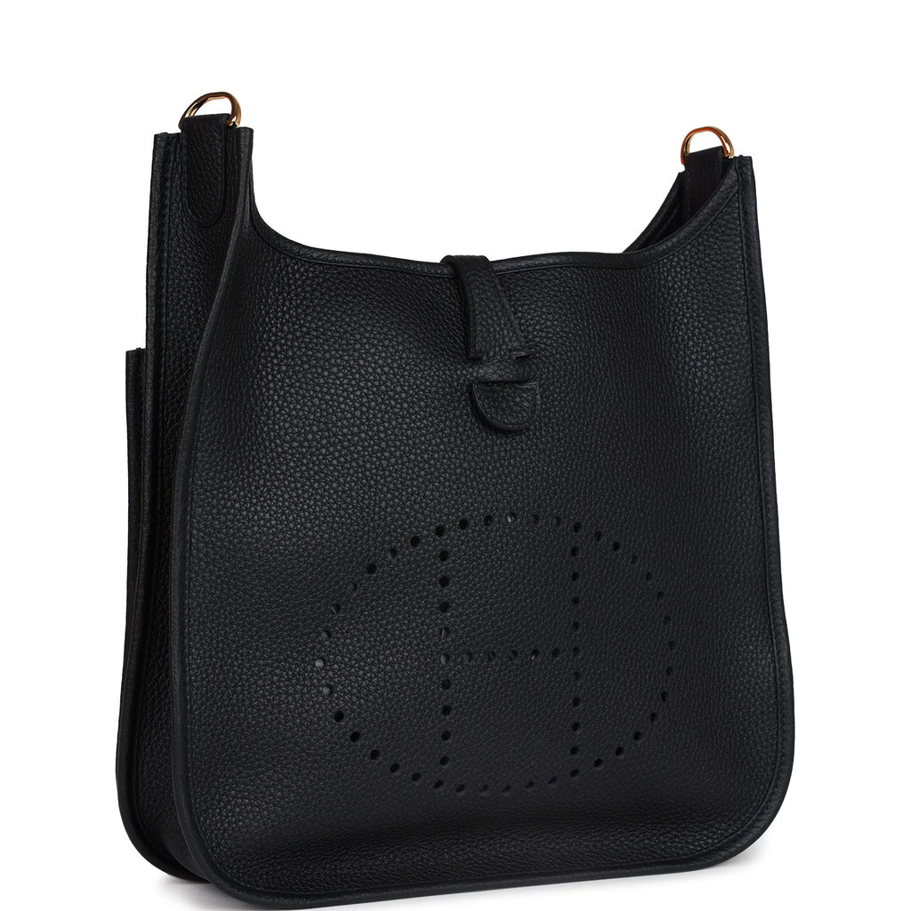 Evelyne III PM Black Clemence Gold Hardware