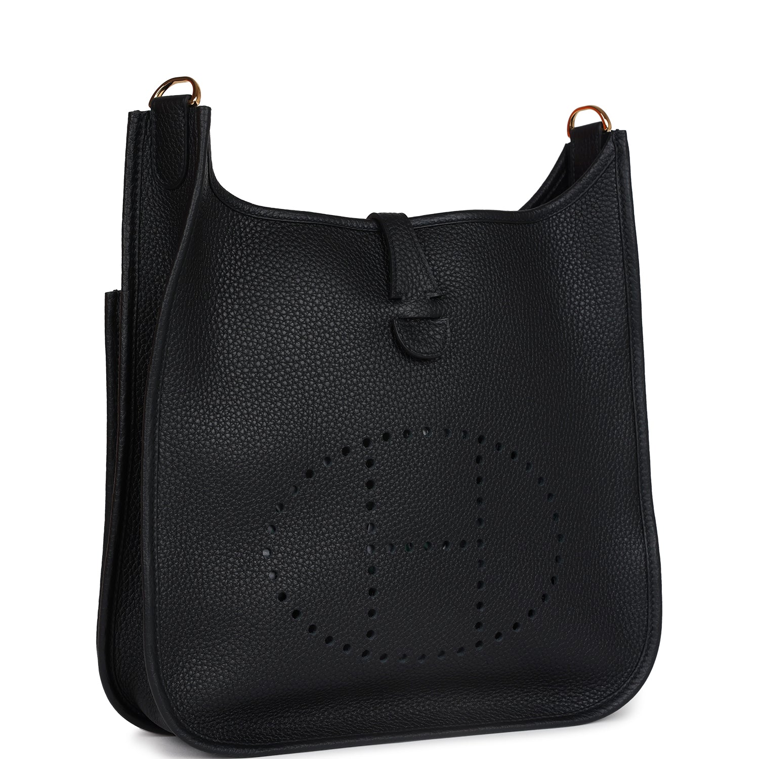 Evelyne III PM Black Clemence Gold Hardware