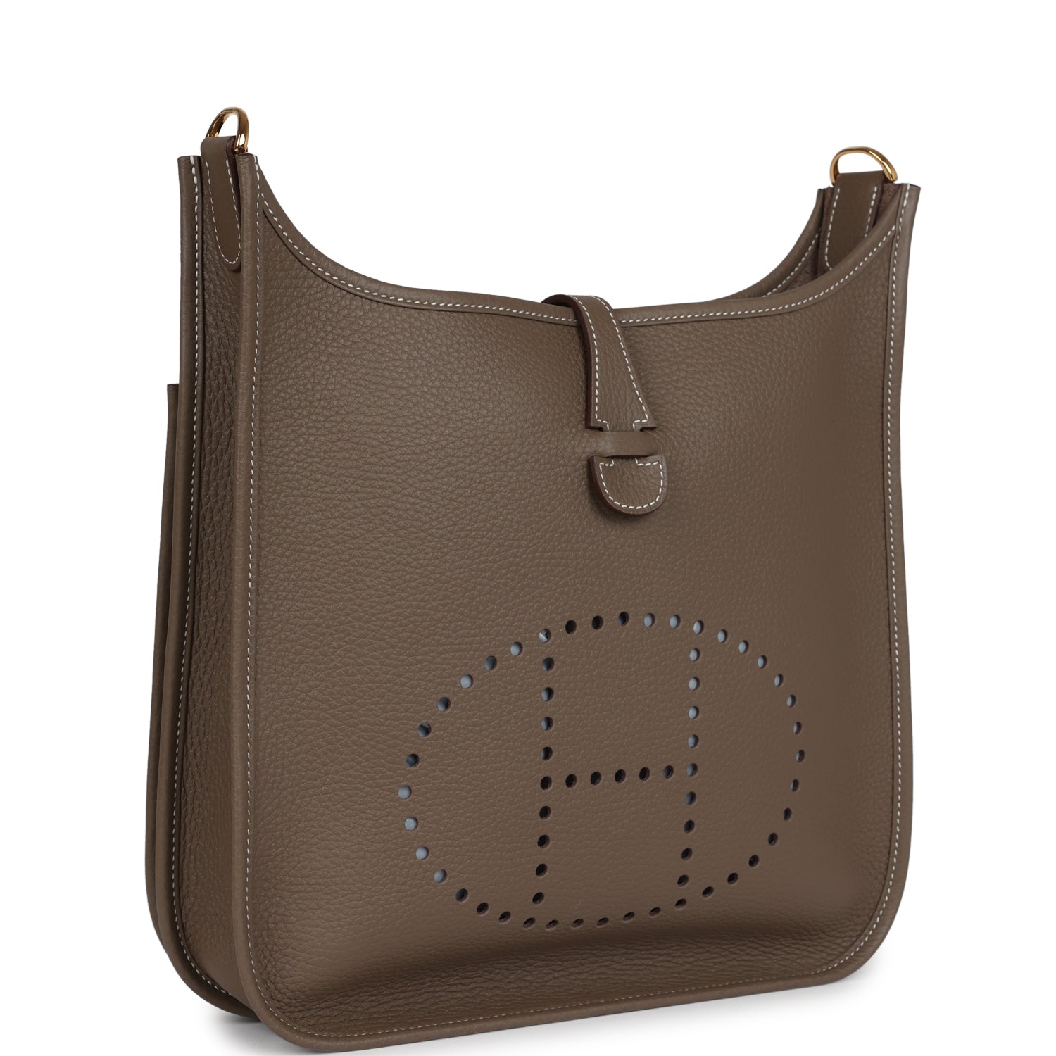 Evelyne III PM Etoupe Clemence Gold Hardware