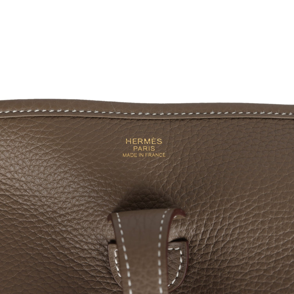 Evelyne III PM Etoupe Clemence Gold Hardware
