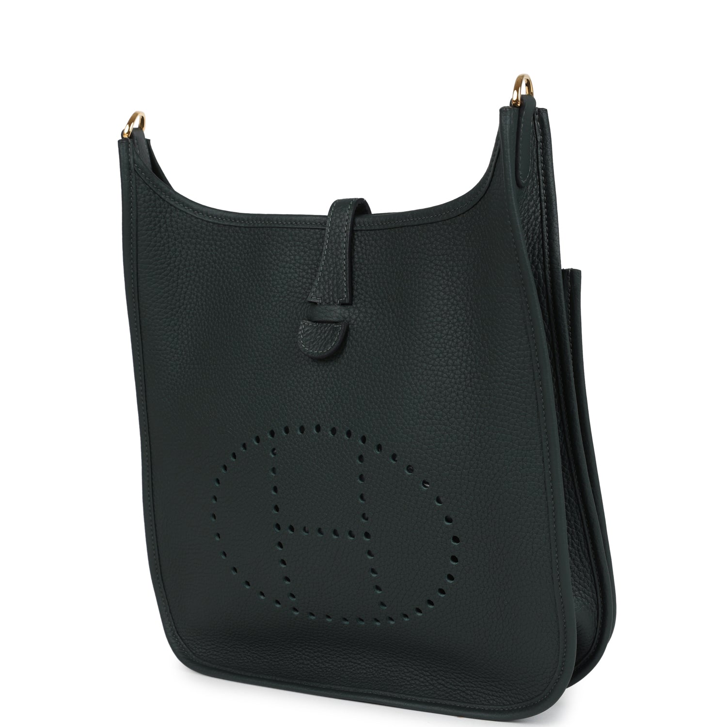 Evelyne III PM Vert Fonce Clemence Gold Hardware