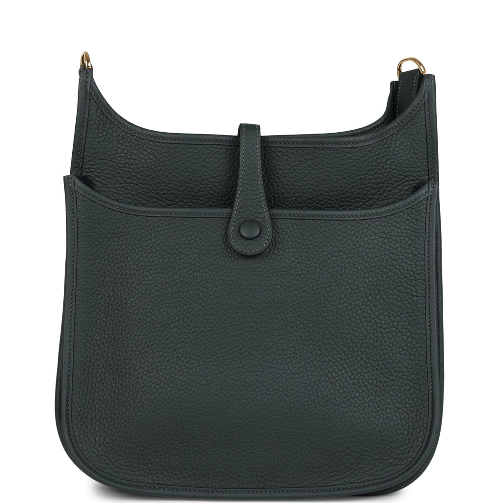 Evelyne III PM Vert Fonce Clemence Gold Hardware
