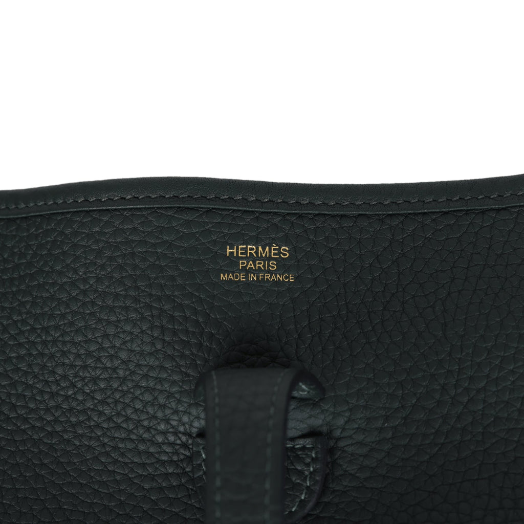 Evelyne III PM Vert Fonce Clemence Gold Hardware