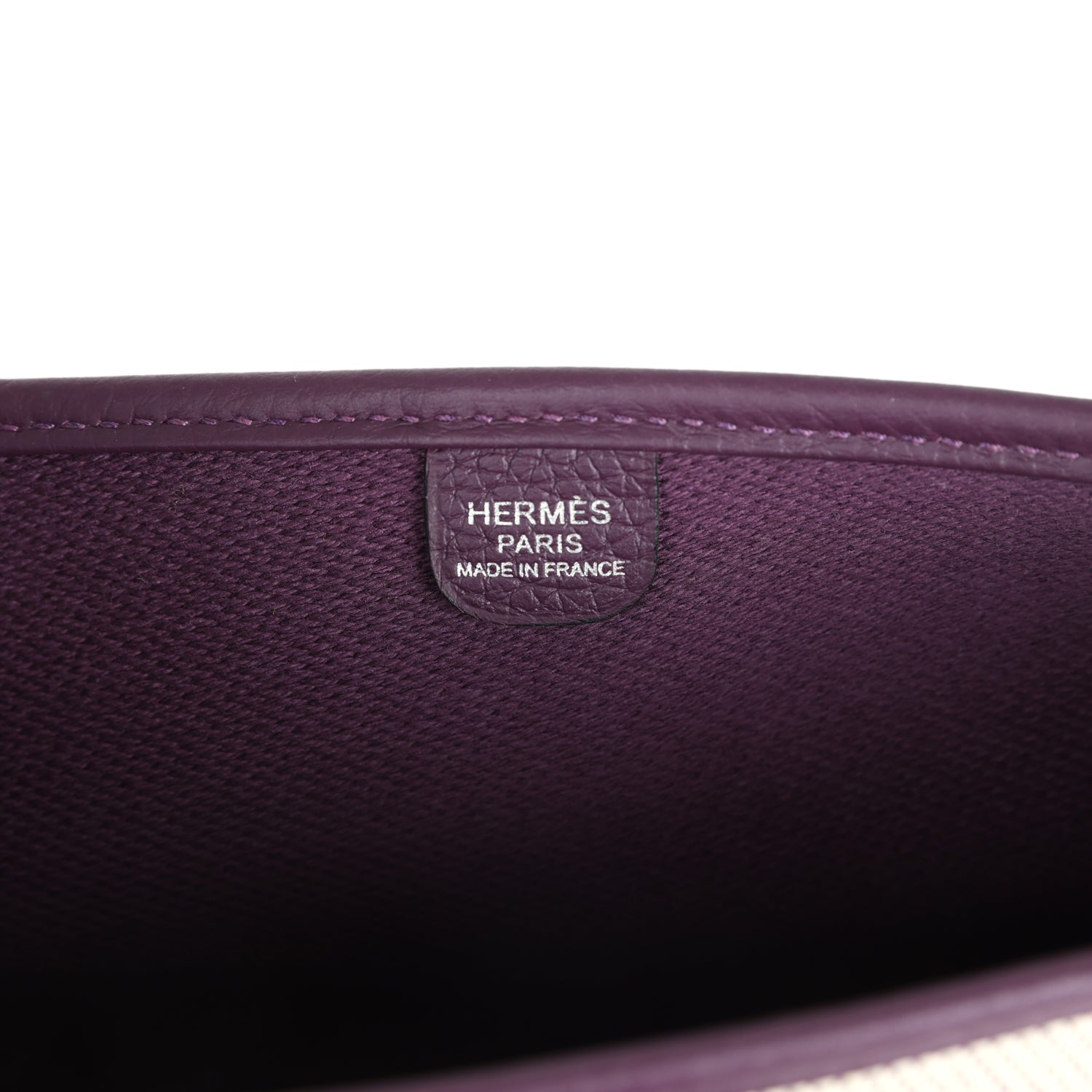 Evelyne III PM Cassis Clemence and Ecru Toile H Palladium Hardware