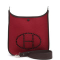 Neo Evelyne PM Rubis Officier Canvas and Rouge Sellier Swift Palladium Hardware