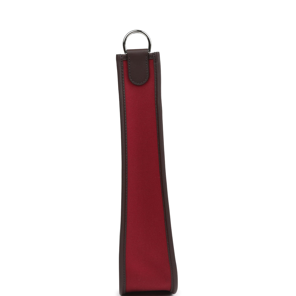 Neo Evelyne PM Rubis Officier Canvas and Rouge Sellier Swift Palladium Hardware