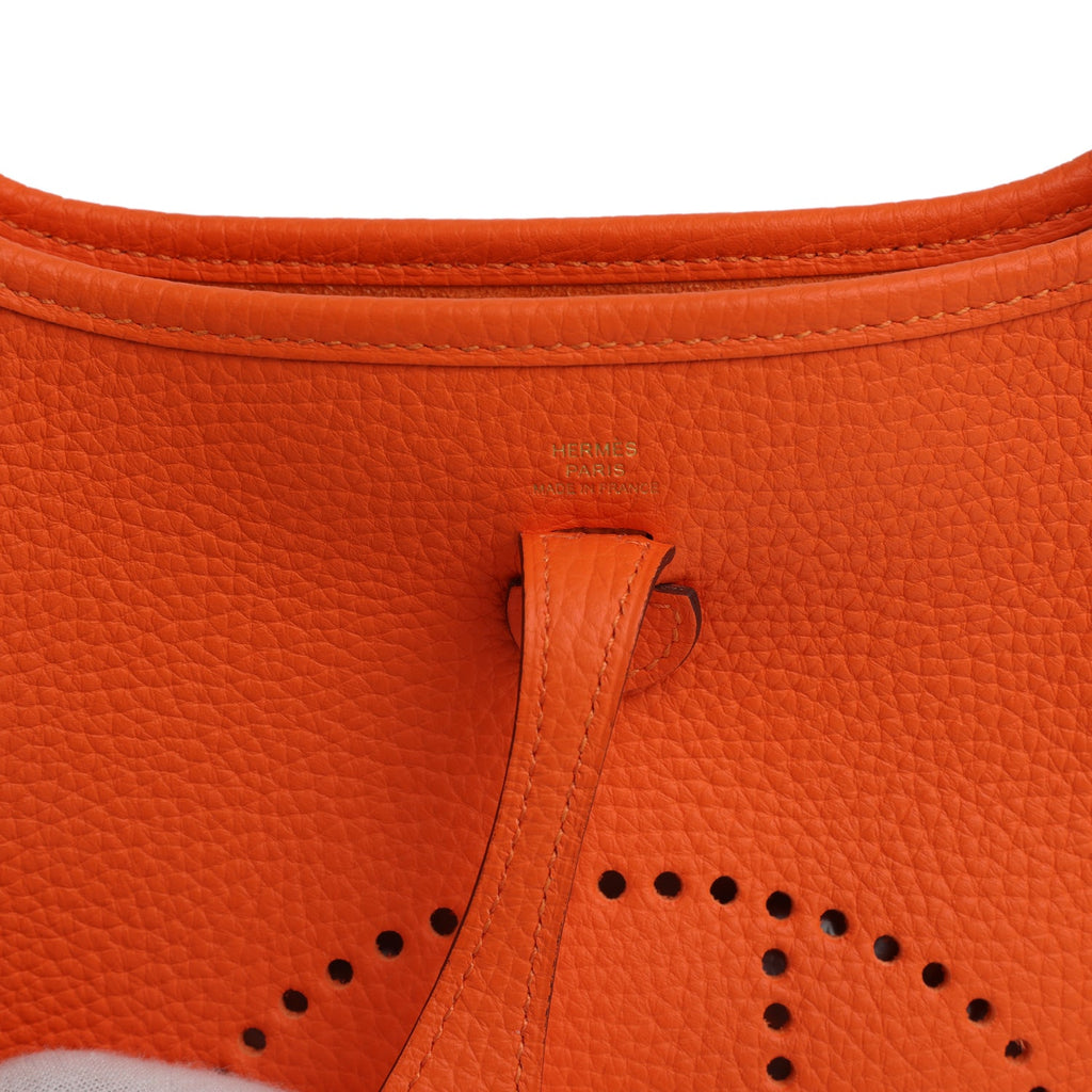 Evelyne TPM Orange Minium Clemence Gold Hardware