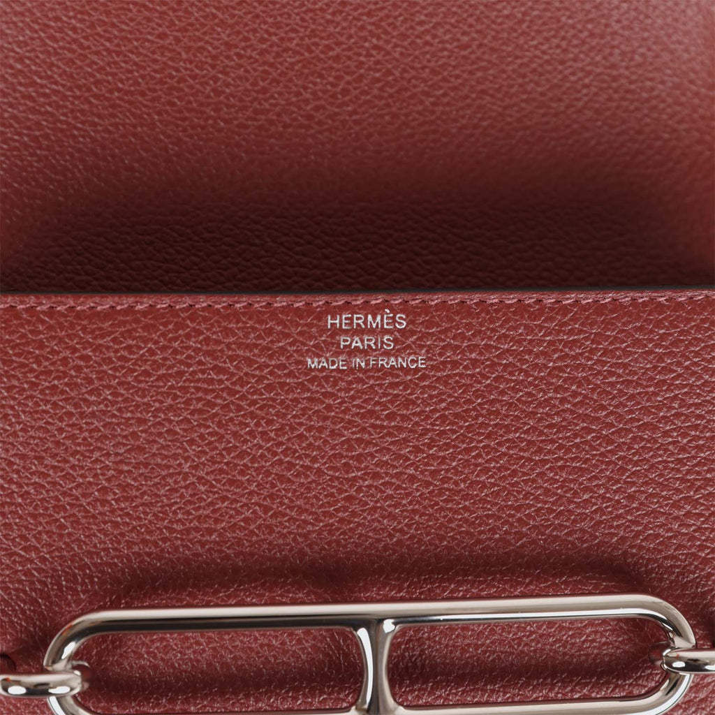 Roulis Slim Wallet Bi-Color Rouge H/Rose Azalee Evercolor Palladium Hardware