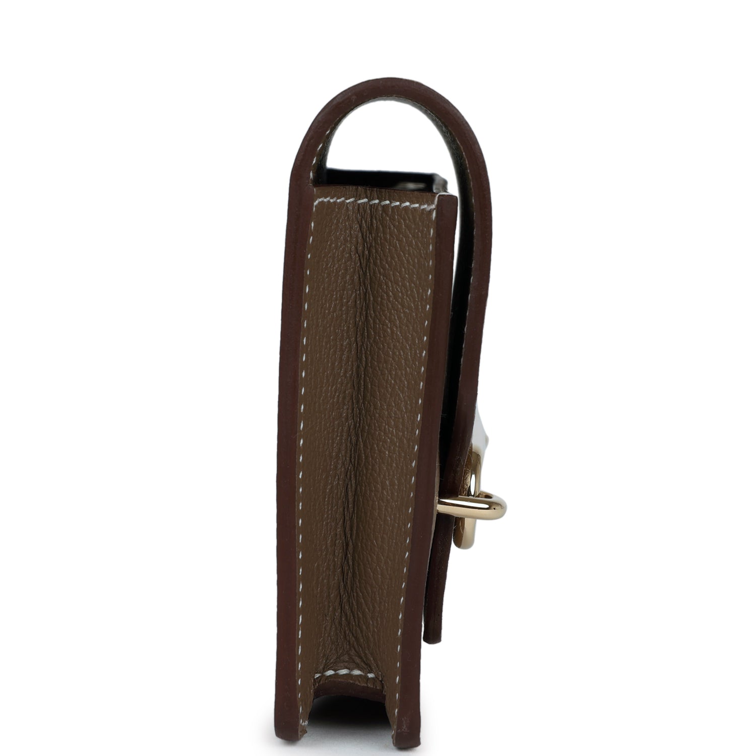 Roulis Slim Wallet Etoupe Evercolor Gold Hardware