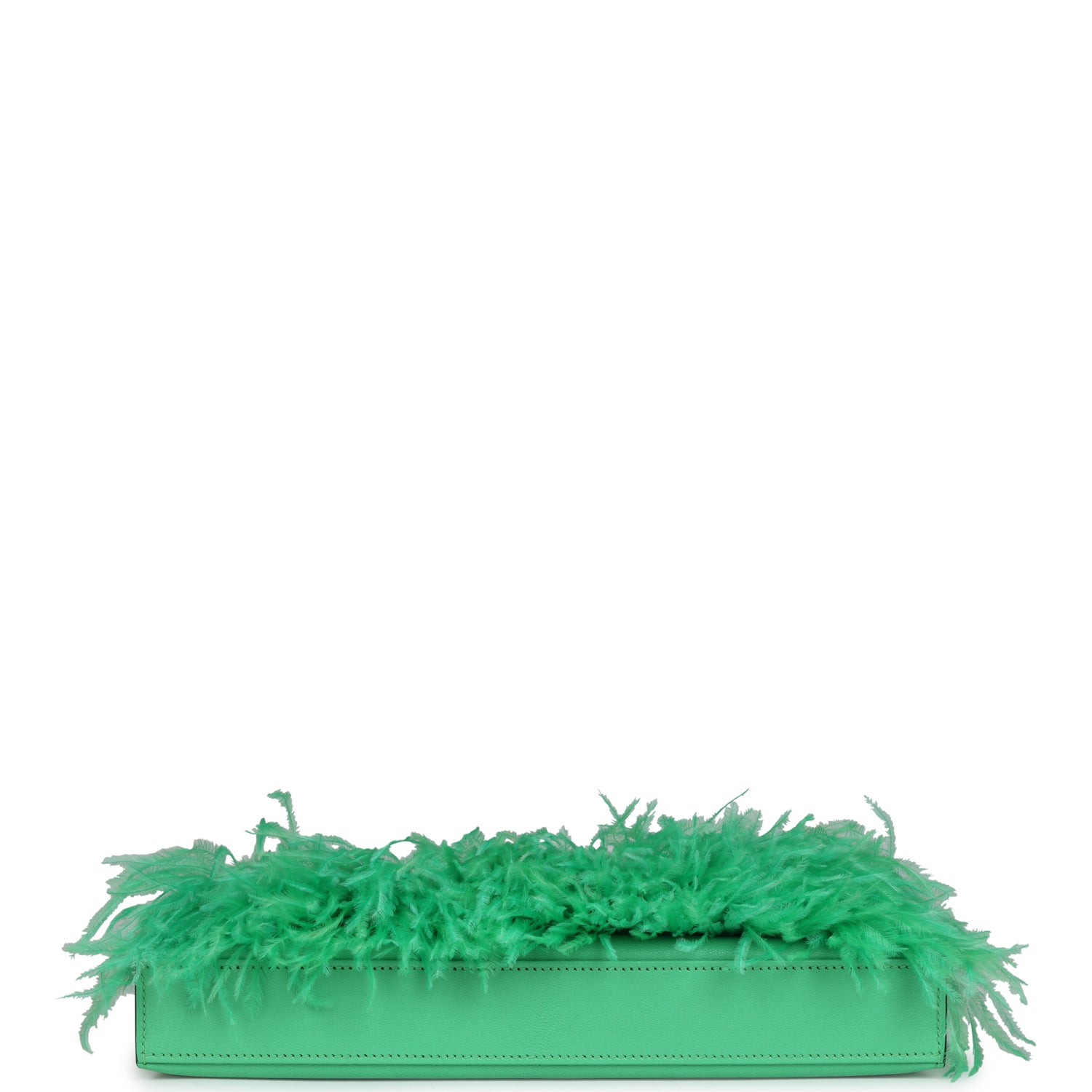 Kelly Elan Foile Vert Comics Chevre and Ostrich Feather Palladium Hardware