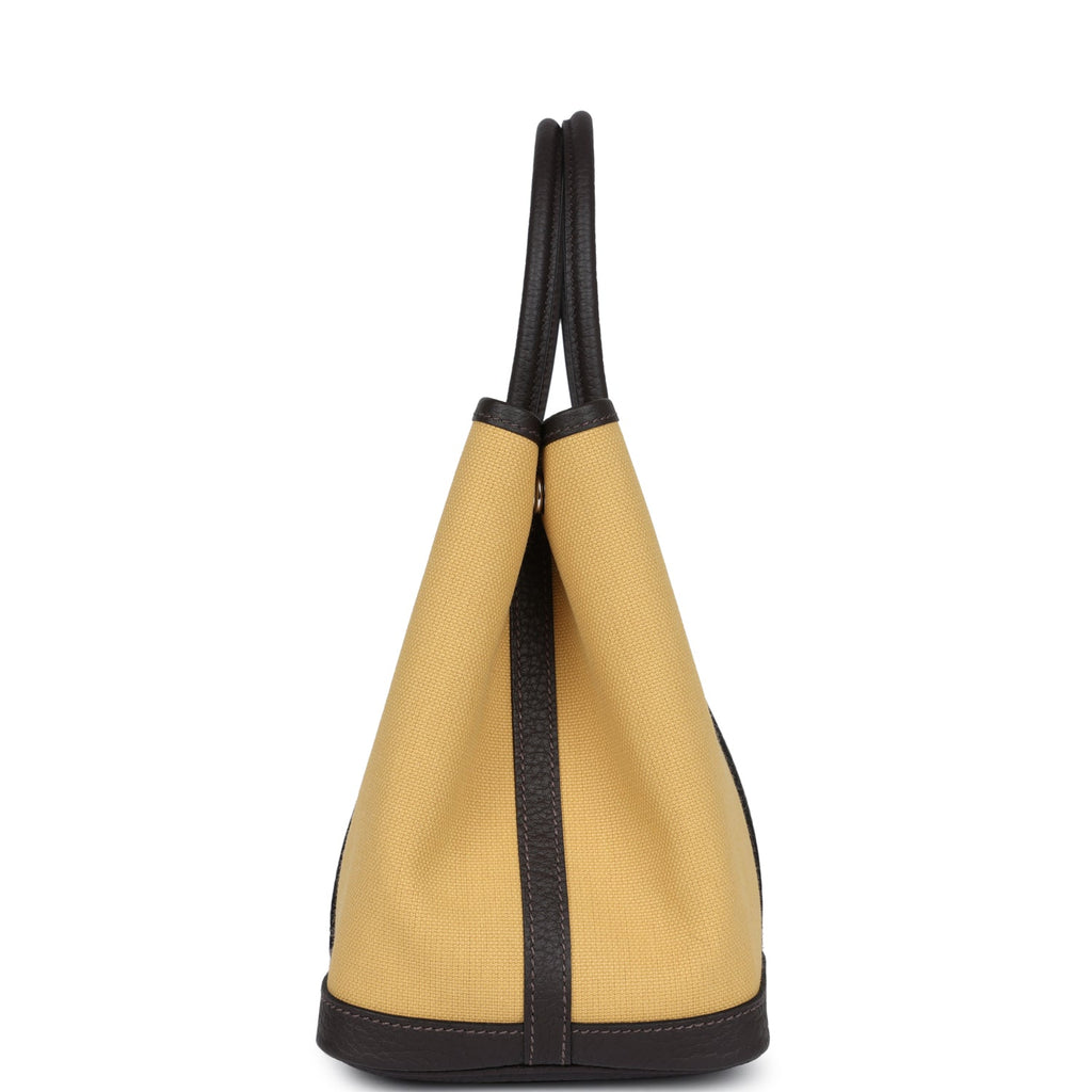 Garden Party 30 Paille Toile Militaire Canvas and Ebene Negonda Palladium Hardware