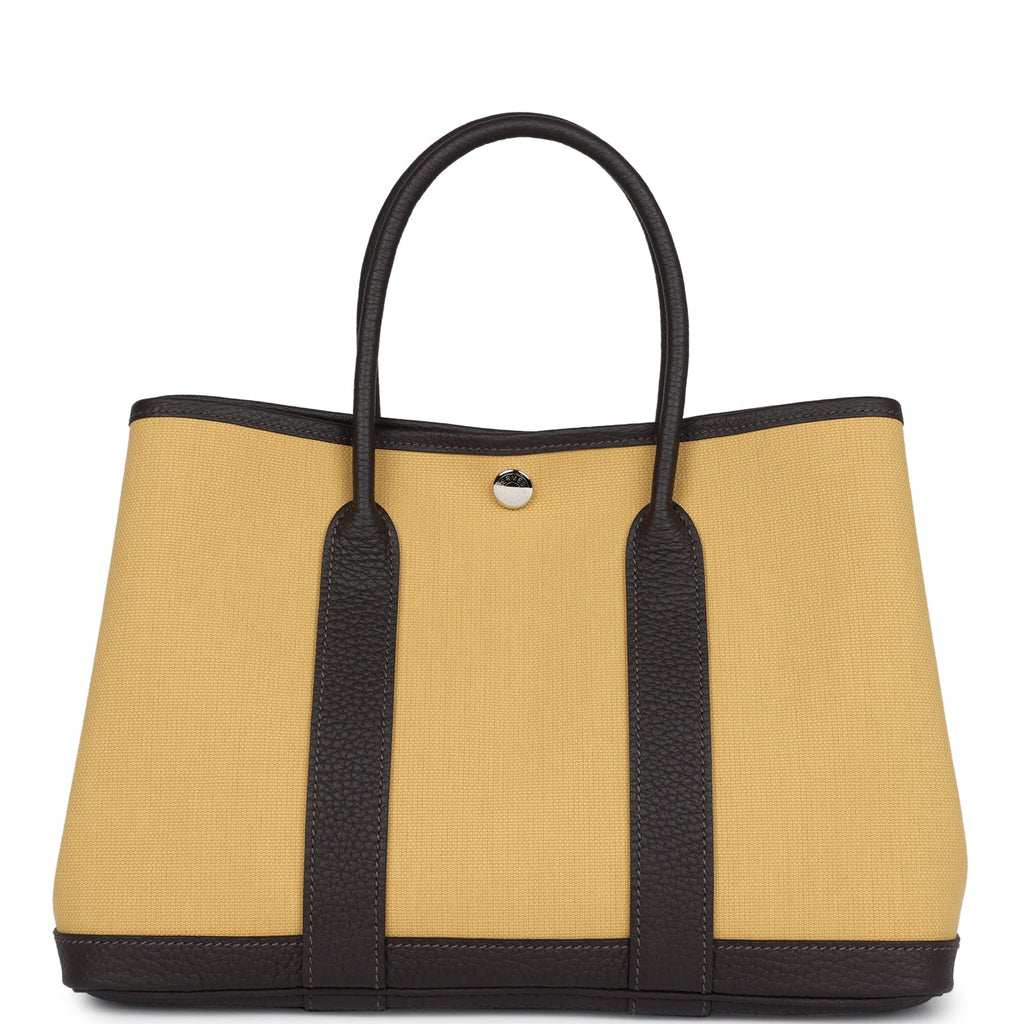 Garden Party 30 Paille Toile Militaire Canvas and Ebene Negonda Palladium Hardware