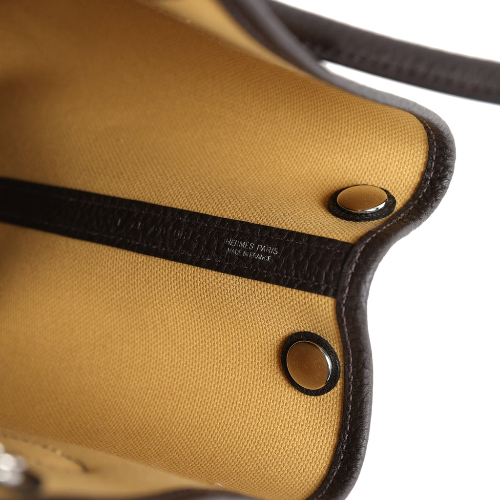 Garden Party 30 Paille Toile Militaire Canvas and Ebene Negonda Palladium Hardware