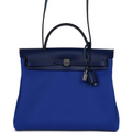 Herbag Zip PM 31 Bleu Bill Toile Militaire Canvas and Bleu Saphir Vache Hunter Palladium Hardware