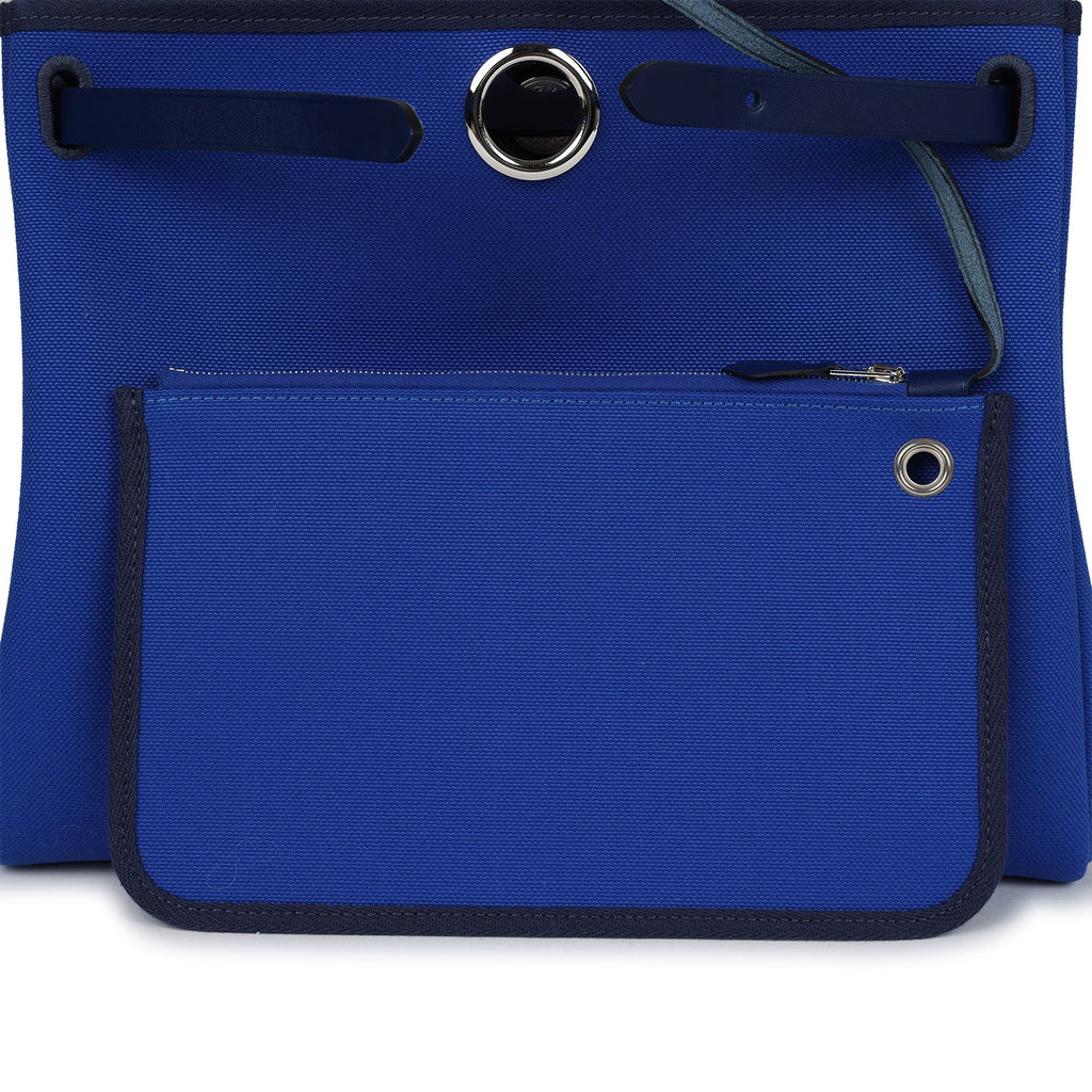 Herbag Zip PM 31 Bleu Bill Toile Militaire Canvas and Bleu Saphir Vache Hunter Palladium Hardware