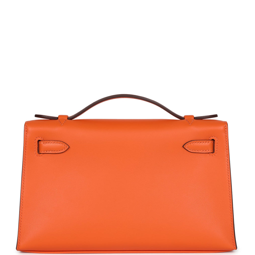 Special Order (HSS) Kelly Pochette Orange Verso Swift Gold Hardware