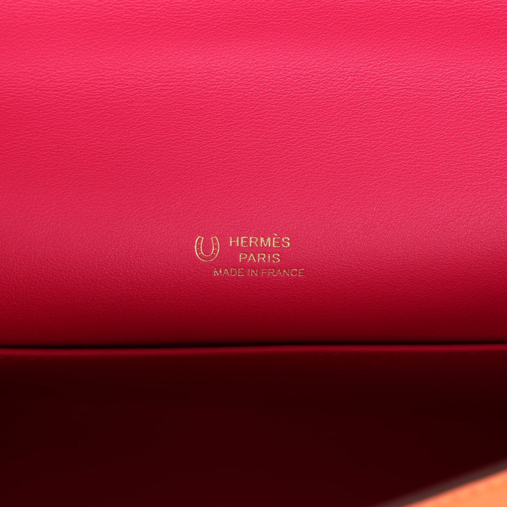 Special Order (HSS) Kelly Pochette Orange Verso Swift Gold Hardware