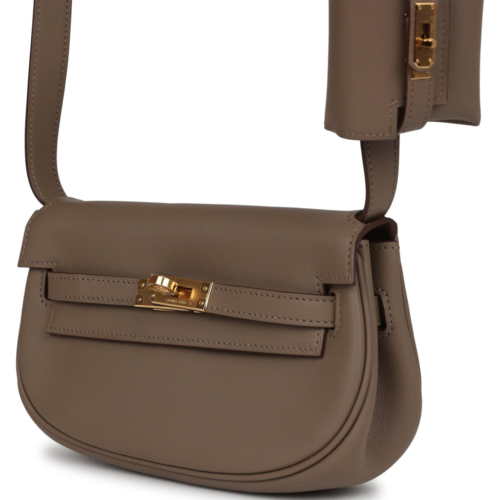 Kelly Moove Etoupe Swift Gold Hardware